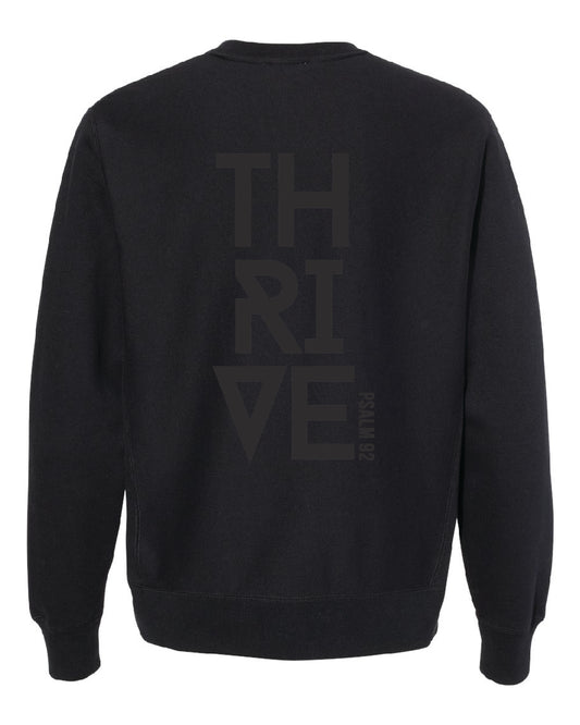 Thrive- Black Crewneck