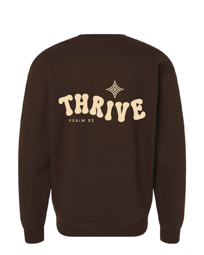 Thrive- Brown Crewneck